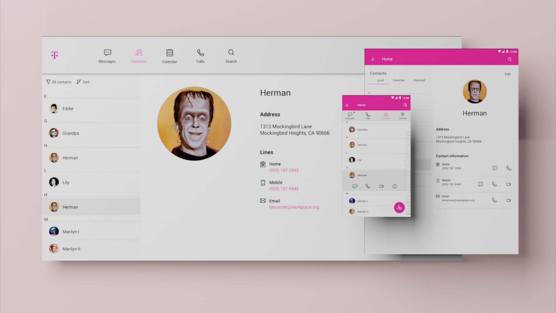 ux information architecture of tmobile work